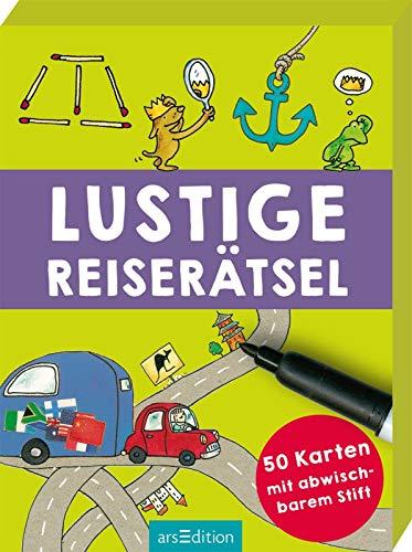 Lustige Reiserätsel: 50 Karten mit abwischbarem Stift