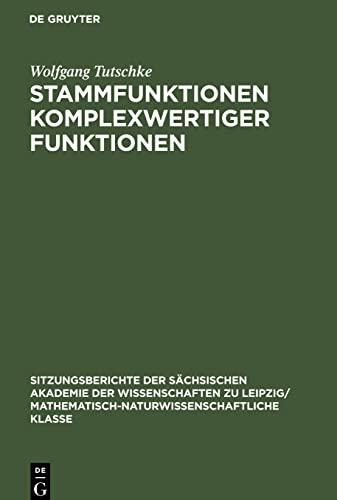 Stammfunktionen komplexwertiger Funktionen