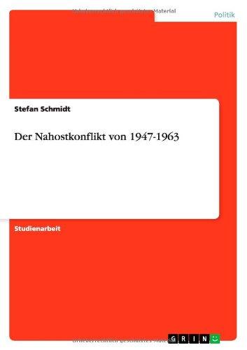 Der Nahostkonflikt von 1947-1963