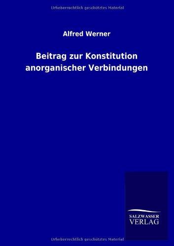 Beitrag zur Konstitution anorganischer Verbindungen