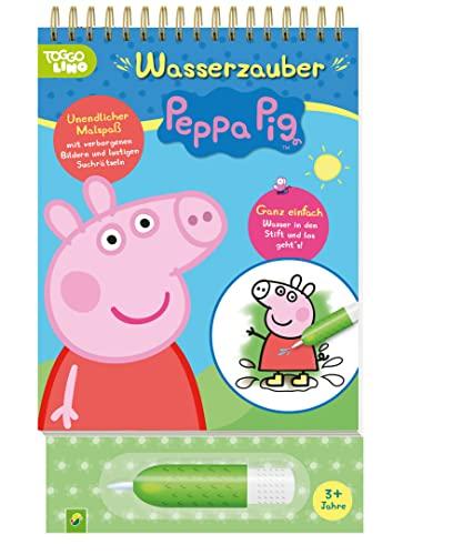 Peppa Pig Wasserzauber - einfach mit Wasser malen!: Malbuch mit Wassertankstift für Kinder ab 3 Jahren