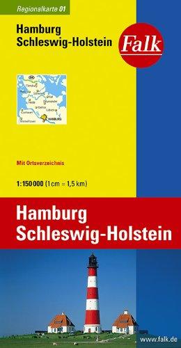 Falk Regionalkarte Hamburg, Schleswig-Holstein 1:150 000