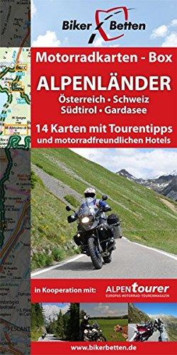 Motorradkarten-Box Alpenländer: 14 Tourenkarten für Motorrad-Reisende