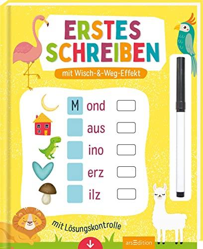 Erstes Schreiben: Endloser Lernspaß mit Wisch-und-Weg-Effekt | Übungen für Schulanfänger mit abwischbaren Stift