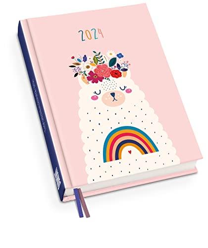 Taschenkalender »Flower-Lama« 2024 - Terminplaner mit Wochenkalendarium - Format 11,3 x 16,3 cm