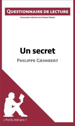 Un secret de Philippe Grimbert : Questionnaire de lecture