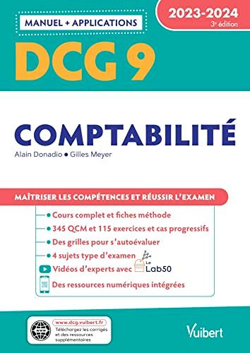 DCG 9, comptabilité : manuel + applications : 2023-2024