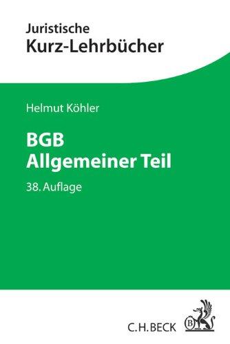 BGB Allgemeiner Teil: Ein Studienbuch