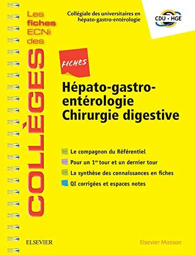 Fiches hépato-gastro-entérologie, chirurgie digestive