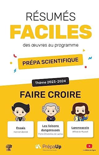 Résumés faciles des oeuvres au programme, prépa scientifique : faire croire : thème 2023-2024