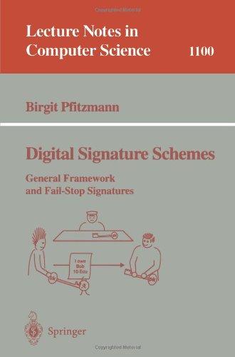 Digital Signature Schemes: General Framework and Fail-Stop Signatures (Lecture Notes in Computer Science)