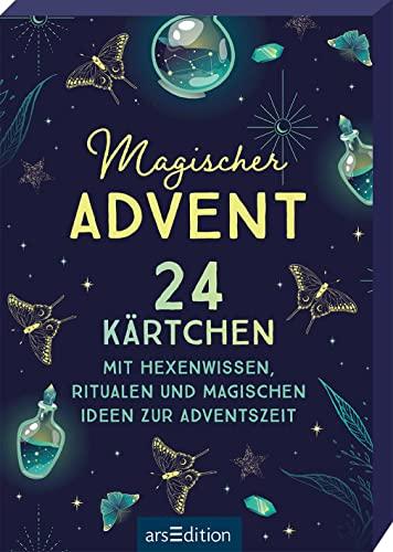 Magischer Advent: 24 Kärtchen mit Hexenwissen, Ritualen und magischen Ideen zur Adventszeit | Adventskalender-Kartenbox für Erwachsene in schönem Design