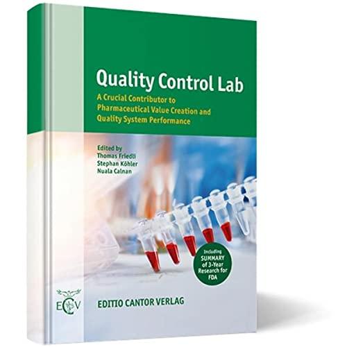 Quality Control Lab: A Crucial Contributor to Pharmaceutical Value Creation and Quality System Performance. Including Summary of 3-Year Research for FDA