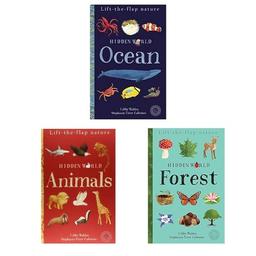 Lift the Flap Hidden World Series 3 Books Collection Set(Forest, Animals & Ocean)