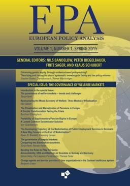 European Policy Analysis, Volume 1, Number 1: Europe's Welfare Policies: The Frayed Safety Net