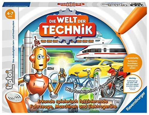 Ravensburger tiptoi 00837 - "Die Welt der Technik" / Spiel von Ravensburger ab 4 Jahren / Erkunde spielerisch faszinierende Fahrzeuge, Maschinen und Elektrogeräte