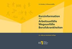 Kurzinformation über Arbeitsunfälle Wegeunfälle Berufskrankheiten: Eine Kurz-Darstellung über Versicherungsschutz, Versicherungsfälle, Leistungen, ... Skizzen und Berechnungsbeispielen)