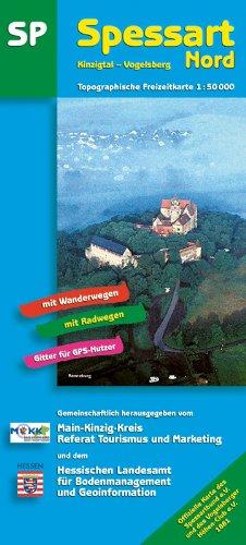 "Topographische Freizeitkarten 1:50000 Hessen. Sonderblattschnitte auf der Grundlage der Topographischen Karte 1:50000 (Freizeitregionen); mit ... Mit Wander- und Radwanderwegen: Blatt  SP