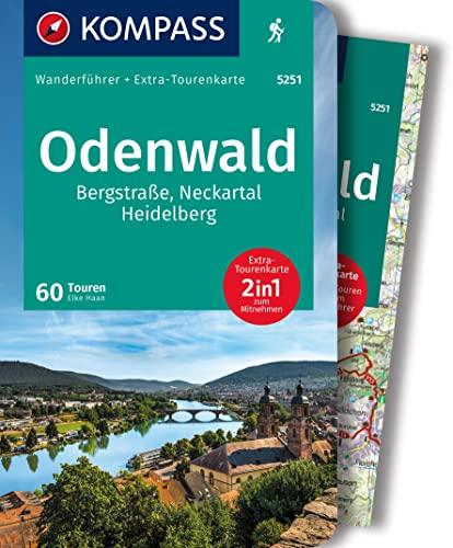 KOMPASS Wanderführer 5251 Odenwald, 60 Touren: mit Extra-Tourenkarte Maßstab, GPX-Daten zum Download