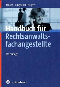 Handbuch für Rechtsanwaltsfachangestellte