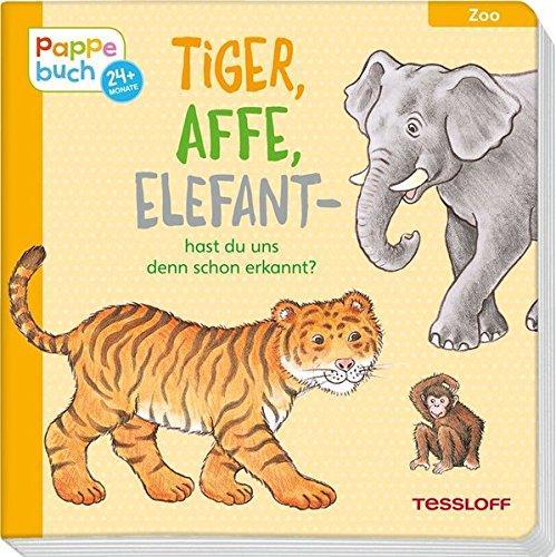 Tiger, Affe, Elefant - hast du uns denn schon erkannt?: Ein Pappebuch ab 2 Jahre mit lustigen Reimen (Bilderbuch ab 2 Jahre)