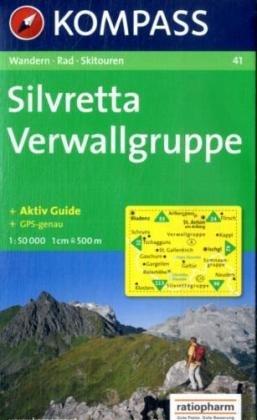 Silvretta, Verwallgruppe: Wander-, Bike- und Skitourenkarte. GPS-compatible. 1:50.000