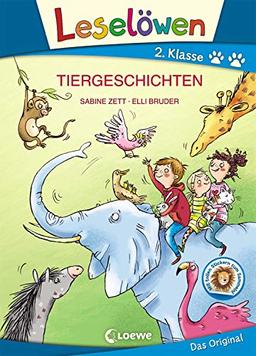 Leselöwen 2. Klasse - Tiergeschichten: Großbuchstabenausgabe