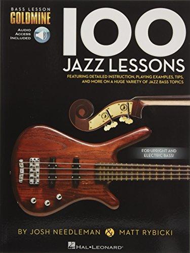 100 Jazz Lessons: Noten, Lehrmaterial, Grifftabelle für Bass-Gitarre (Bass Lesson Goldmine)