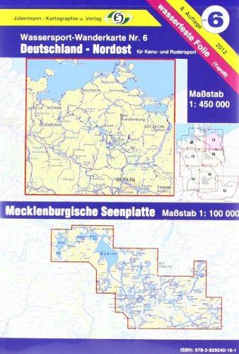 Jübermann Wassersport-Wanderkarten, Bl.6, Deutschland Nordost: Mecklenburgische Seenplatte 1 : 100 000. Für Kanu- und Rudersport