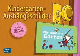 Kindergarten-Aushängeschilder. Kleine Helfer im Kita-Alltag