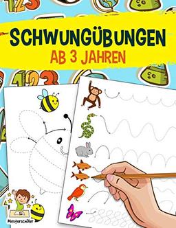 Schwungübungen ab 3 Jahren: Das große Übungsheft zur Förderung der Feinmotorik, Konzentration und Hand-Augen-Koordination - Für den Kindergarten und Vorschule zur Vorbereitung auf das Schreiben Lernen