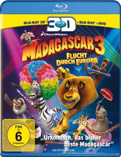 Madagascar 3: Flucht durch Europa (+ Blu-ray + DVD) [Blu-ray 3D]