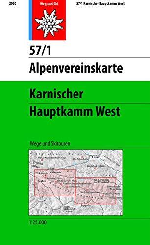 Karnischer Hauptkamm West: Wege und Ski (Alpenvereinskarten)