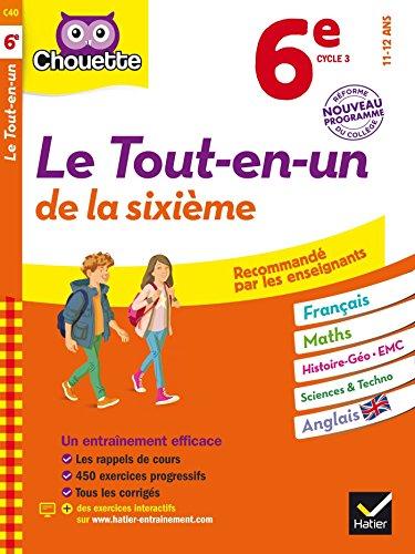 Le tout-en-un de la sixième, cycle 3, 11-12 ans : français, maths, histoire géo, EMC, sciences & techno, anglais : nouveau programme, réforme du collège