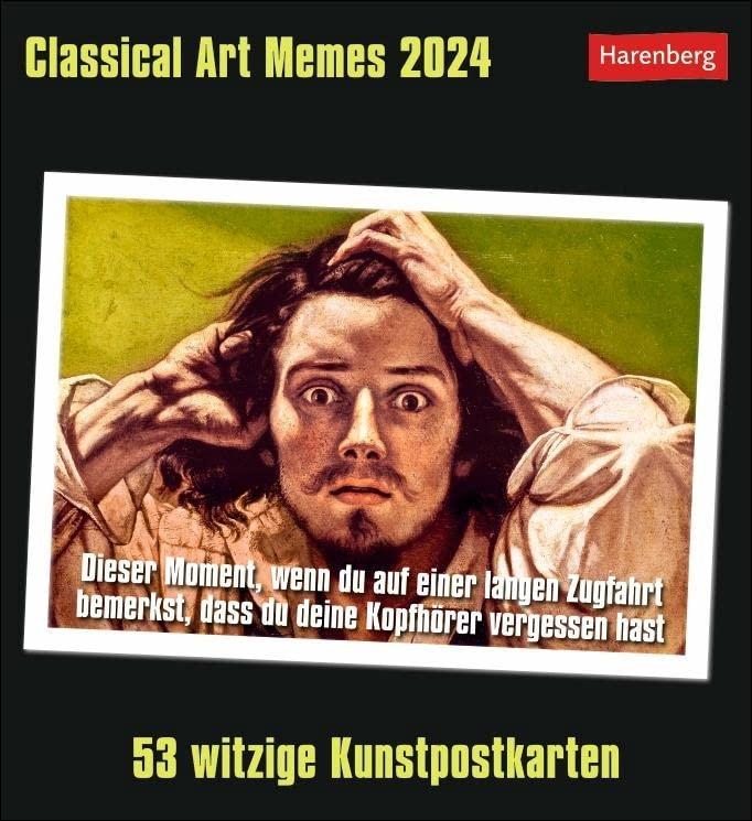 Classical Art Memes Postkartenkalender 2024: 53 witzige Kunstpostkarten