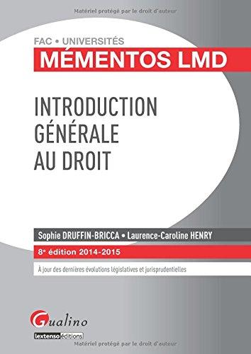 Introduction générale au droit : 2014-2015