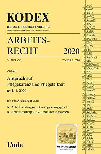 KODEX Arbeitsrecht 2020 (Kodex des Österreichischen Rechts)