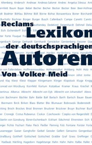 Reclams Lexikon der deutschsprachigen Autoren