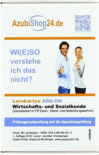 Lernkarten Wirtschafts- und Sozialkunde Dachdecker/-in FR Dach-, Wand- und Abdichtungstechnik Prüfungsvorbereitung Wiso Prüfung: Wiso Prüfungsvorbereitung Wirtschafts- und Sozialkunde Prüfung