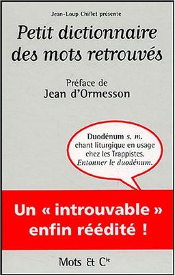 Petit dictionnaire des mots retrouvés