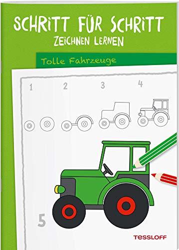 Schritt für Schritt Zeichnen lernen. Tolle Fahrzeuge: Die neue Zeichenschule ab 6 Jahren (Malbücher und -blöcke)