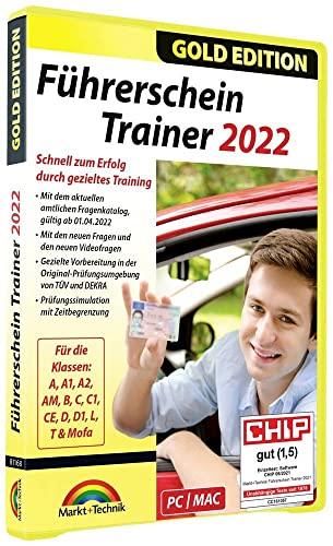 Markt & Technik Führerschein Trainer 2022 Gold Edition Vollversion, 1 Lizenz Windows, Mac Führerschein