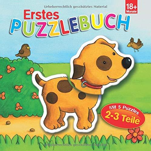 Erstes Puzzlebuch Hund: 5 Puzzles mit je 2-3 Teilen