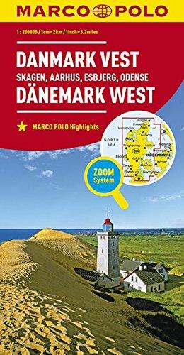 MARCO POLO Karte Dänemark West 1:200 000: Skagen, Aarhus, Esbjerg, Odense (MARCO POLO Karten 1:200.000)