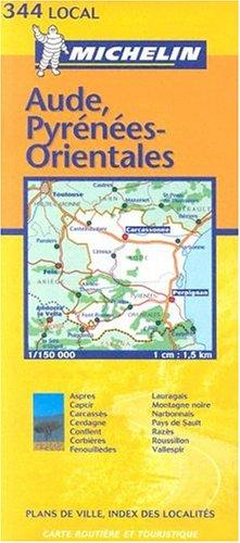 Carte routière : Aude - Pyrénées-Orientales, N° 11344 (Michelin Local France)