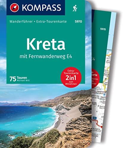 KOMPASS Wanderführer Kreta mit Weitwanderweg E4, 75 Touren mit Extra-Tourenkarte: GPS-Daten zum Download