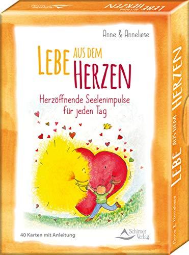 SET - Lebe aus dem Herzen: Herzöffnende Seelenimpulse für jeden Tag - 40 Karten mit Anleitung