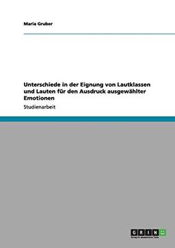 Unterschiede in der Eignung von Lautklassen und Lauten für den Ausdruck ausgewählter Emotionen