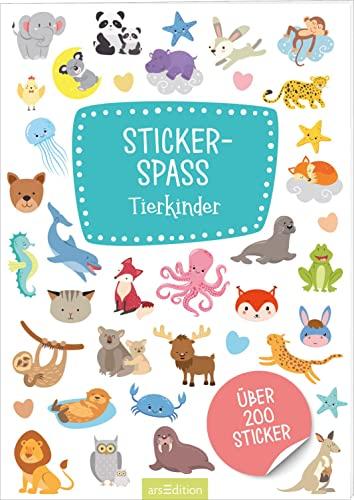 Stickerspaß Tierkinder: Über 200 Sticker | Stickerheft für Tierfans ab 4 Jahren