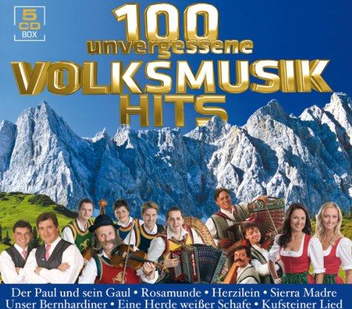 100 unvergessene Volksmusikhits (5er Digi Box mit 100 Hits wie Rosamunde, Herzilein, Siera Madre, Unser Bernhardiner, Eine Herde weißer Schafe, Kufsteiner Lied ...)